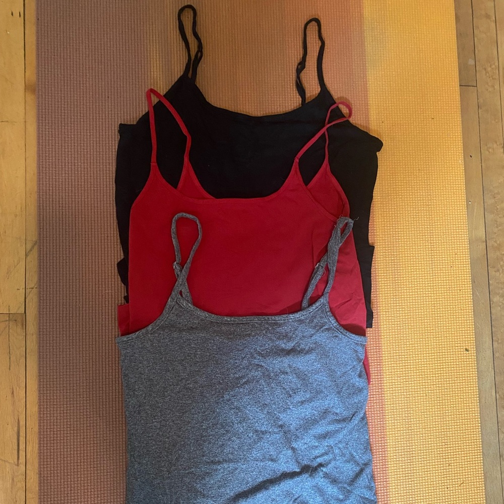 3 Piece Multicolor Tank Top Bundle, Size S